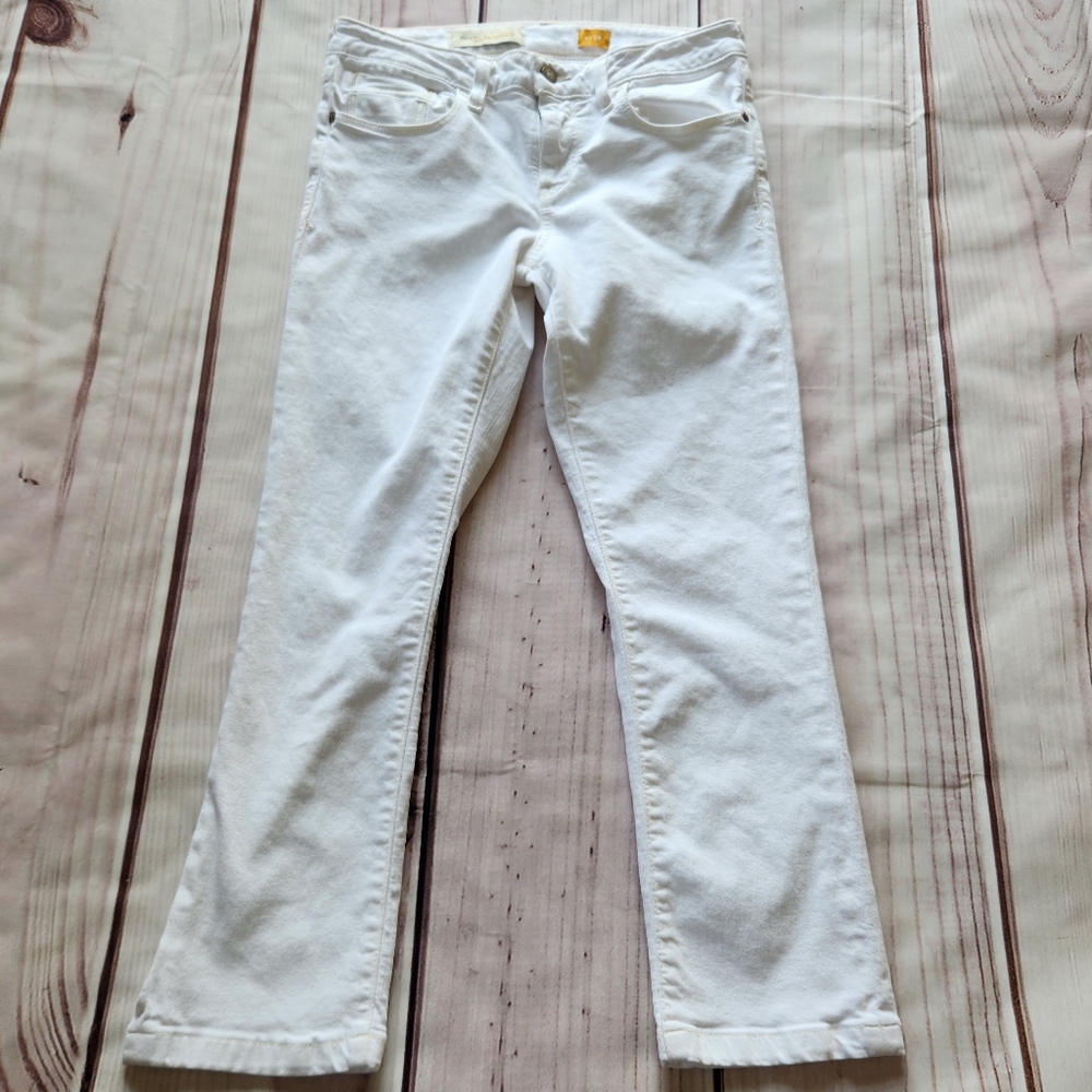 Anthropologie Pilcro Letterpress "Stet" Skinny Ankle Jean White, Women's Size 28 - Picture 4 of 11